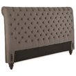 Pemberly Row Transitional Tufted Queen Sleigh Bed in Gray Finish