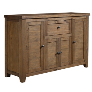 Pemberly Row Traditional Wood Dining Server in Reclaimed Natural