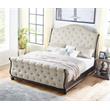 Pemberly Row Multi-step Molasses Wood King 4-Piece Sleigh Bedroom Set