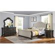 Pemberly Row Multi-step Molasses King Wood 5-Piece Sleigh Bedroom Set