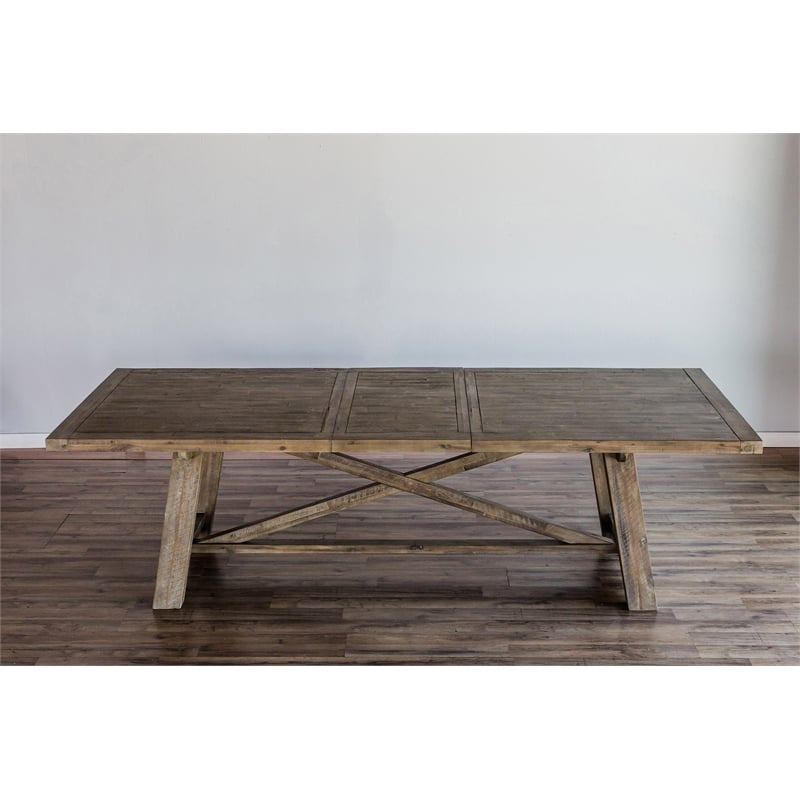 Pemberly Row Extension Dining Table in Weathered Natural (Brown)