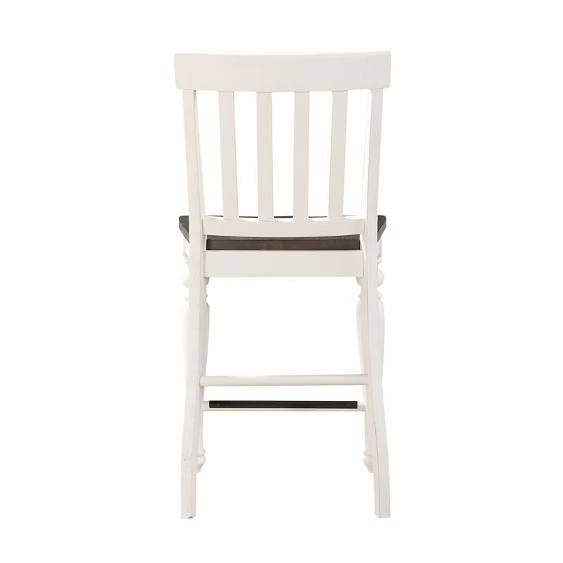 Pemberly Row Two-Tone Ivory and Dark Oak 9-Piece Counter Height Set