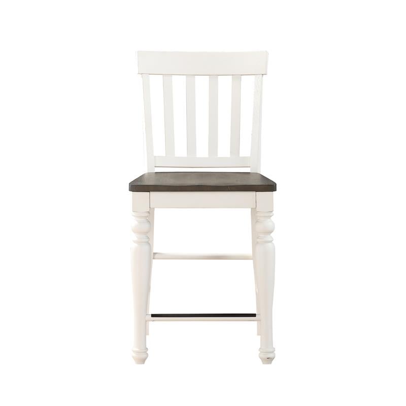 Pemberly Row Two-Tone Ivory and Dark Oak 9-Piece Counter Height Set