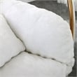 Pemberly Row White Faux Fur Acrylic and Metal Swing Accent Chair