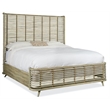 Pemberly Row Transitional Bedroom Hand-tied Jute Rope King Rattan Bed