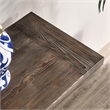 Pemberley Row Reclaimed Pine Rustic Brown Console Table Rectangular Hand-Carved 71