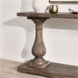 Pemberley Row Reclaimed Pine Rustic Brown Console Table Rectangular Hand-Carved 71