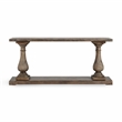 Pemberley Row Reclaimed Pine Rustic Brown Console Table Rectangular Hand-Carved 71