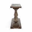Pemberley Row Reclaimed Pine Rustic Brown Console Table Rectangular Hand-Carved 71