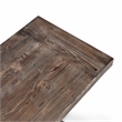 Pemberley Row Reclaimed Pine Rustic Brown Console Table Rectangular Hand-Carved 71