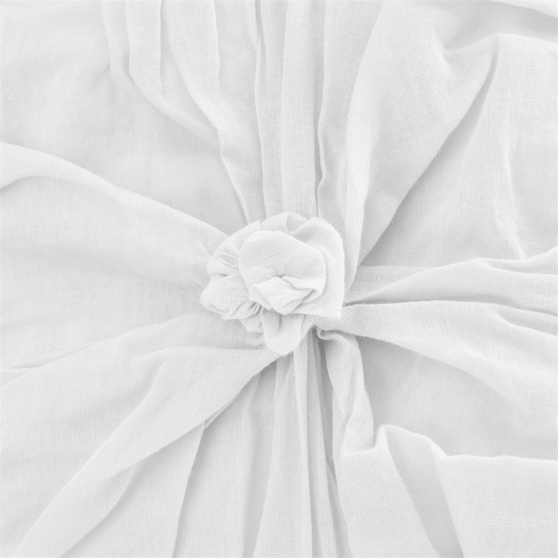 Pemberly Row 5-piece Flower Cotton Queen Comforter Set in White