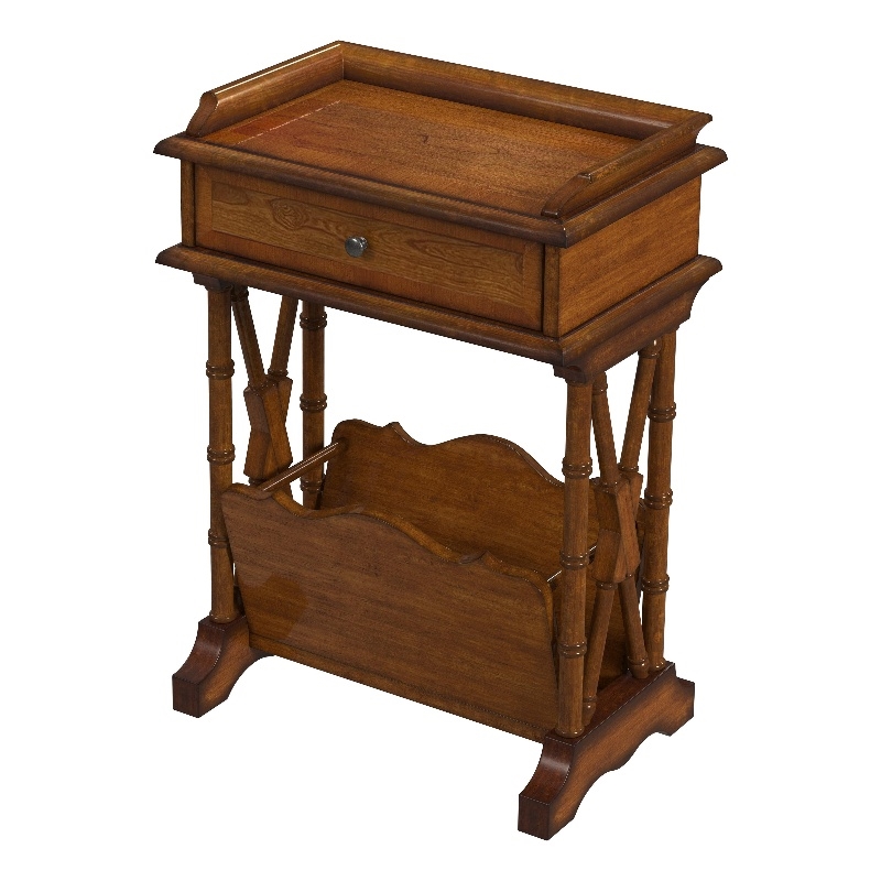 Pemberly Row Transitional End Table With Storage in Olive Ash Brown