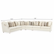 Pemberly Row Traditional Boucle Sofa in French Vanilla/Classic Pearl