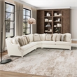 Pemberly Row Traditional Boucle Sofa in French Vanilla/Classic Pearl