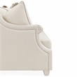 Pemberly Row Traditional Boucle Sofa in French Vanilla/Classic Pearl