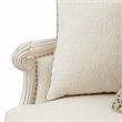 Pemberly Row Traditional Boucle Sofa in French Vanilla/Classic Pearl