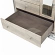 Pemberly Row Contemporary Upholstered Dresser with Mirror - Crystal Croc