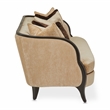 Pemberly Row Transitional Chenille Sofa in Honey/Dark Espresso