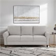 Pemberly Row Textured Fabric 2-Piece Upholstered Sofa Set in Sand Brown