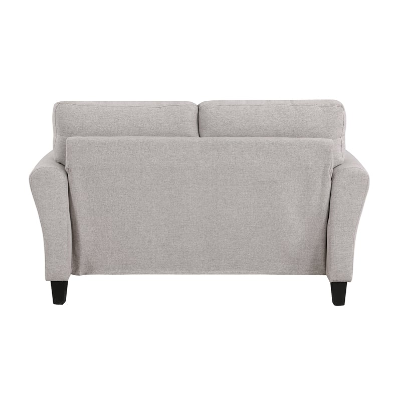 Pemberly Row Textured Fabric 2-Piece Upholstered Sofa Set in Sand Brown