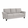 Pemberly Row Textured Fabric 2-Piece Upholstered Sofa Set in Sand Brown