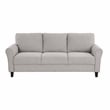 Pemberly Row Textured Fabric 2-Piece Upholstered Sofa Set in Sand Brown