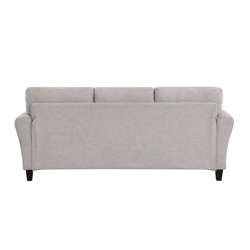 Pemberly Row Textured Fabric 2-Piece Upholstered Sofa Set in Sand Brown