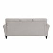 Pemberly Row Textured Fabric 2-Piece Upholstered Sofa Set in Sand Brown