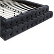 Pemberly Row Modern King Size Velvet Upholstered Bed in Black