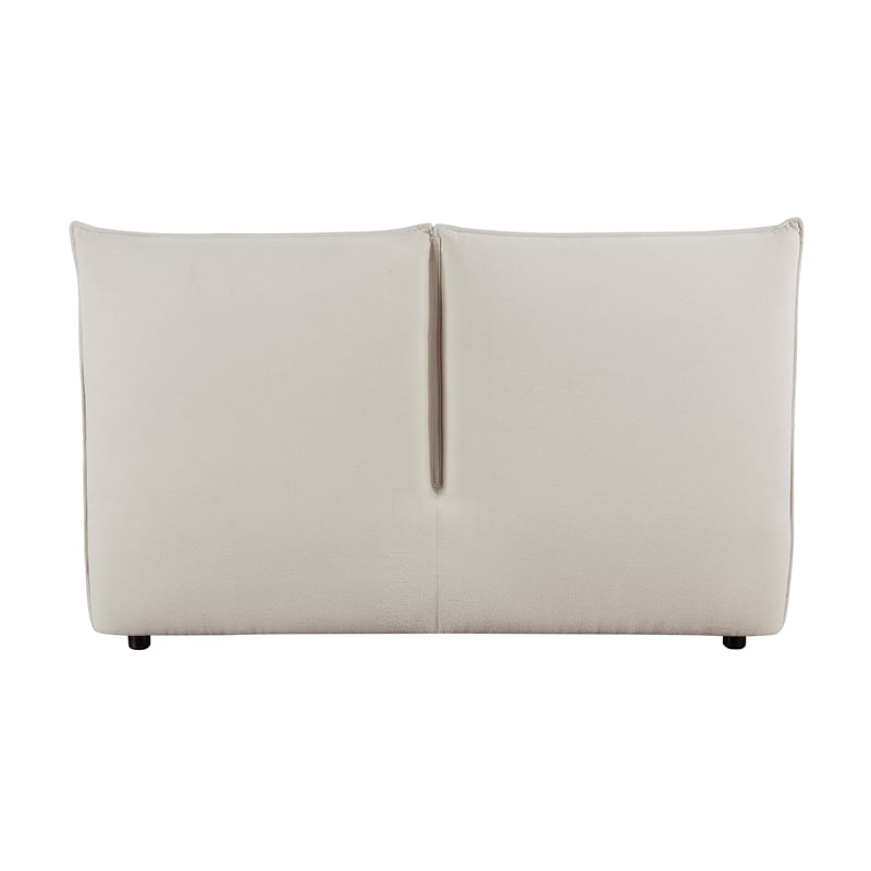 Pemberly Row Chenille Upholstery California King Platform Bed in Beige