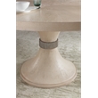 Pemberly Row Transitional Chic Round Pedestal Base Wood Dining Table in Natural