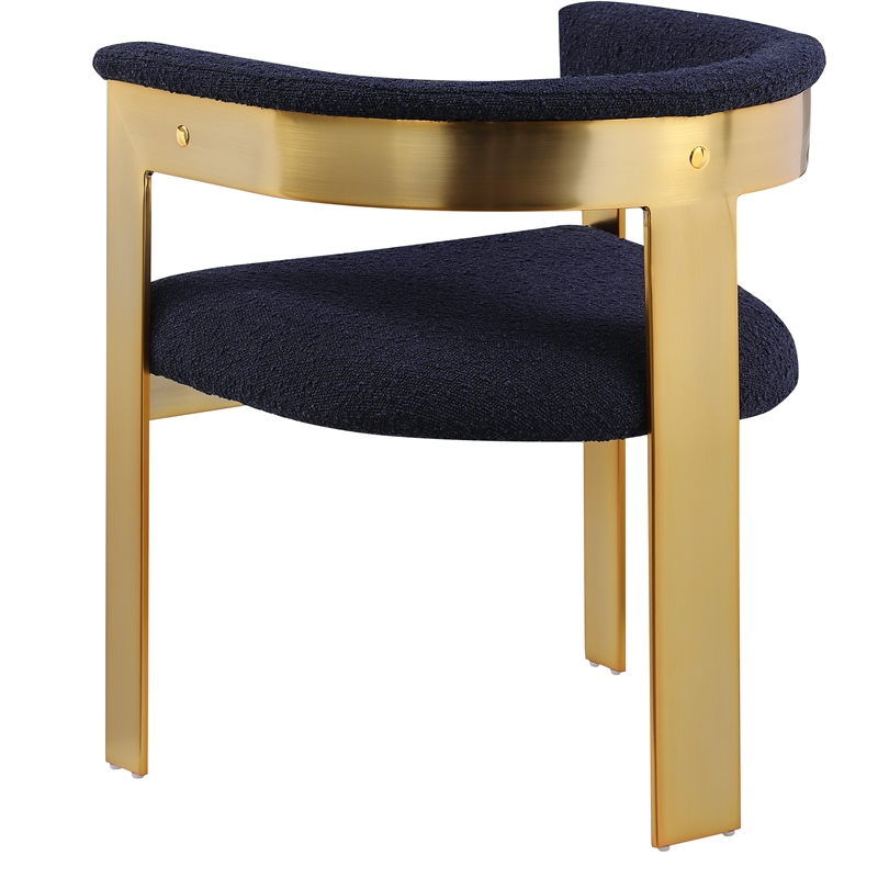 Pemberly Row Contemporary Navy Boucle Fabric Dining Chair (Set of 2)