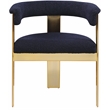 Pemberly Row Contemporary Navy Boucle Fabric Dining Chair (Set of 2)