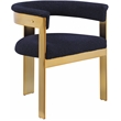 Pemberly Row Contemporary Navy Boucle Fabric Dining Chair (Set of 2)