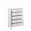 Pemberly Row Contemporary 5-Piece Wood King Bedroom Set in White