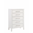 Pemberly Row Contemporary 5-Piece Wood King Bedroom Set in White