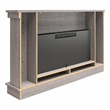 Pemberly Row Wide Mantel with Linear Electric Fireplace in Rustic Gray