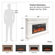 Pemberly Row Wide Mantel with Linear Electric Fireplace in Rustic Gray