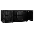 Pemberly Row Transitional Open Space Wood Entertainment Console in Black