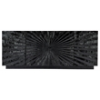 Pemberly Row Transitional Open Space Wood Entertainment Console in Black