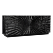Pemberly Row Transitional Open Space Wood Entertainment Console in Black