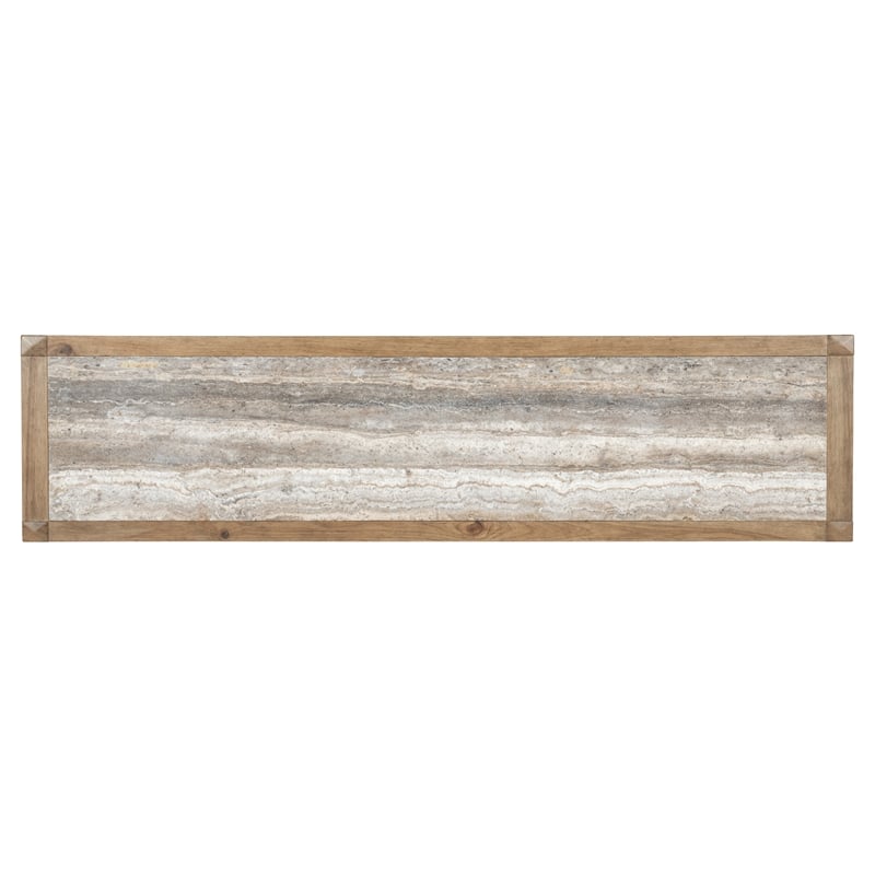 Pemberly Row Transitional Wood Buffet in Light Natural Finish