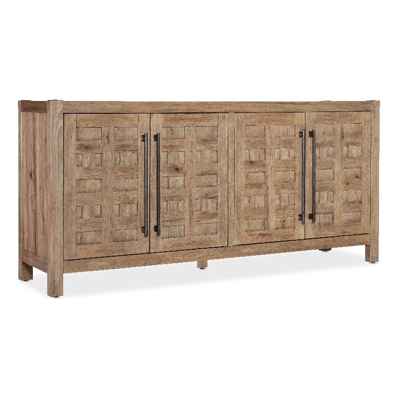 Pemberly Row Transitional Wood Buffet in Light Natural Finish