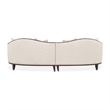Pemberly Row Transitional 2-Piece Chenille Sofa in Linen/Warm Pecan