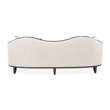 Pemberly Row Transitional Chenille Sofa in Linen/Warm Pecan Finish