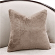 Pemberly Row Transitional Asymmetrical Velvet Sofa in Porcini/Warm Pecan