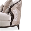 Pemberly Row Transitional Asymmetrical Velvet Sofa in Porcini/Warm Pecan