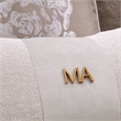Pemberly Row Transitional Asymmetrical Velvet Sofa in Porcini/Warm Pecan