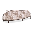 Pemberly Row Transitional Asymmetrical Velvet Sofa in Porcini/Warm Pecan