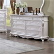 Pemberly Row Traditional 9-Drawer Solid Wood Dresser in White